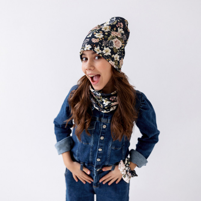 CZAPKA Z KOMINEM LADY ROSA NAVY