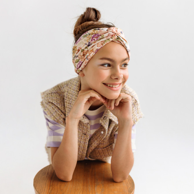 TWIST HEADBAND SCARLETT CREAM